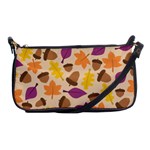 Acorn Leaves Pattern Shoulder Clutch Bag Front