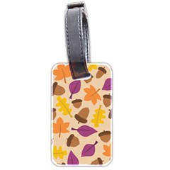 Acorn Leaves Pattern Luggage Tag (two Sides)