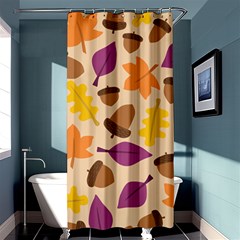 Acorn Leaves Pattern Shower Curtain 36  X 72  (stall) 