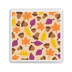 Acorn Leaves Pattern Memory Card Reader (square) by HermanTelo