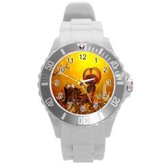 Cute Little Fairy Round Plastic Sport Watch (l) by FantasyWorld7