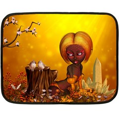 Cute Little Fairy Double Sided Fleece Blanket (mini)  by FantasyWorld7