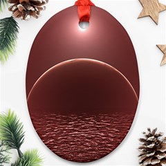 Alien Planet Exoplanet Ocean Ornament (oval) by HermanTelo