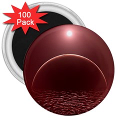 Alien Planet Exoplanet Ocean 3  Magnets (100 Pack) by HermanTelo