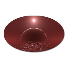 Alien Planet Exoplanet Ocean Oval Magnet