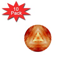 Abstract Orange Triangle 1  Mini Buttons (10 Pack)  by HermanTelo