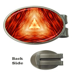 Abstract Orange Triangle Money Clips (oval) 