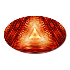 Abstract Orange Triangle Oval Magnet by HermanTelo