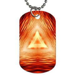 Abstract Orange Triangle Dog Tag (two Sides)