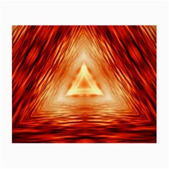 Abstract Orange Triangle Small Glasses Cloth by HermanTelo