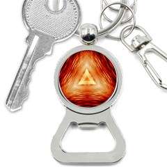 Abstract Orange Triangle Bottle Opener Key Chain