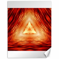 Abstract Orange Triangle Canvas 12  X 16 