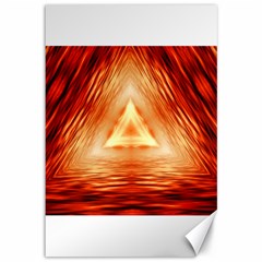 Abstract Orange Triangle Canvas 12  X 18  by HermanTelo