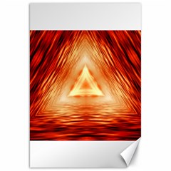 Abstract Orange Triangle Canvas 20  X 30 