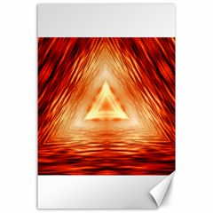 Abstract Orange Triangle Canvas 24  X 36 