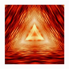 Abstract Orange Triangle Medium Glasses Cloth