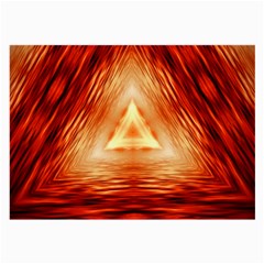 Abstract Orange Triangle Large Glasses Cloth (2 Sides)