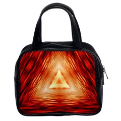 Abstract Orange Triangle Classic Handbag (two Sides) by HermanTelo