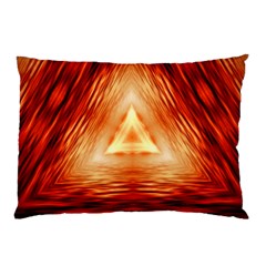 Abstract Orange Triangle Pillow Case by HermanTelo