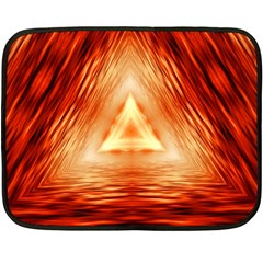 Abstract Orange Triangle Double Sided Fleece Blanket (mini)  by HermanTelo