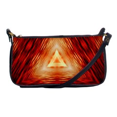 Abstract Orange Triangle Shoulder Clutch Bag