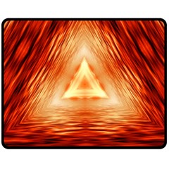 Abstract Orange Triangle Fleece Blanket (medium) 