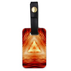 Abstract Orange Triangle Luggage Tag (one Side) by HermanTelo