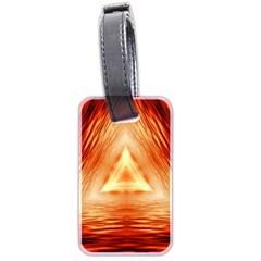 Abstract Orange Triangle Luggage Tag (two Sides)