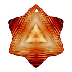 Abstract Orange Triangle Ornament (snowflake) by HermanTelo