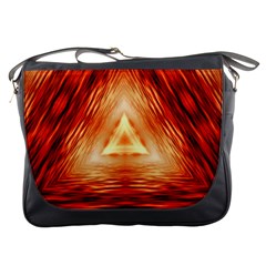 Abstract Orange Triangle Messenger Bag by HermanTelo