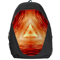 Abstract Orange Triangle Backpack Bag