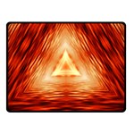 Abstract Orange Triangle Double Sided Fleece Blanket (Small)  45 x34  Blanket Front