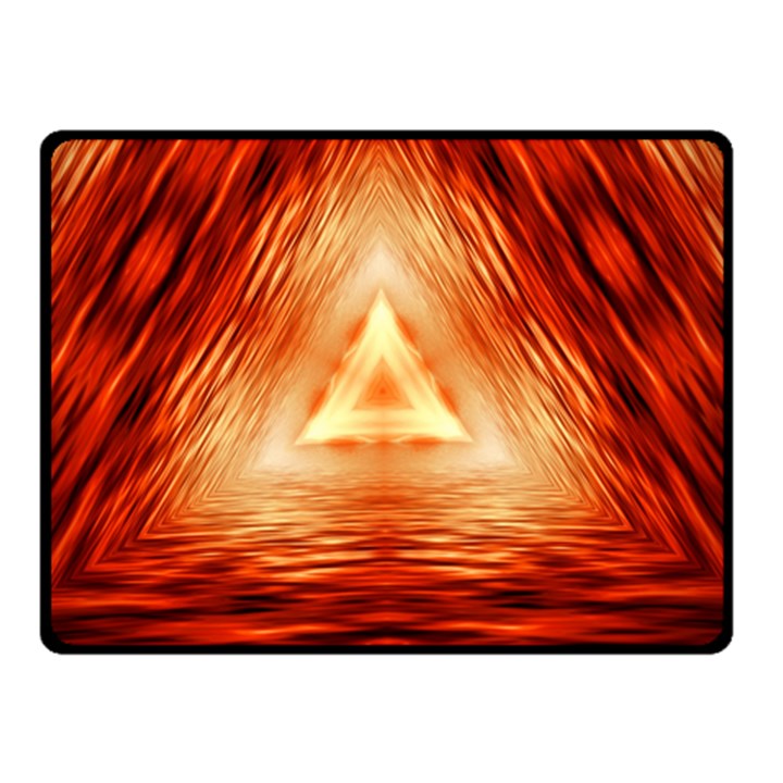 Abstract Orange Triangle Double Sided Fleece Blanket (Small) 