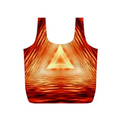 Abstract Orange Triangle Full Print Recycle Bag (s)