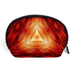 Abstract Orange Triangle Accessory Pouch (large)