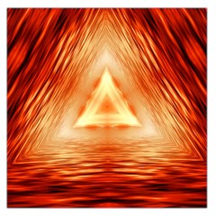 Abstract Orange Triangle Large Satin Scarf (square)