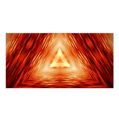 Abstract Orange Triangle Satin Shawl by HermanTelo