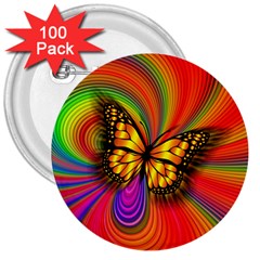 Arrangement Butterfly 3  Buttons (100 Pack)  by HermanTelo