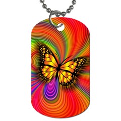 Arrangement Butterfly Dog Tag (one Side)