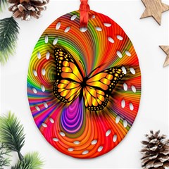 Arrangement Butterfly Oval Filigree Ornament (two Sides)