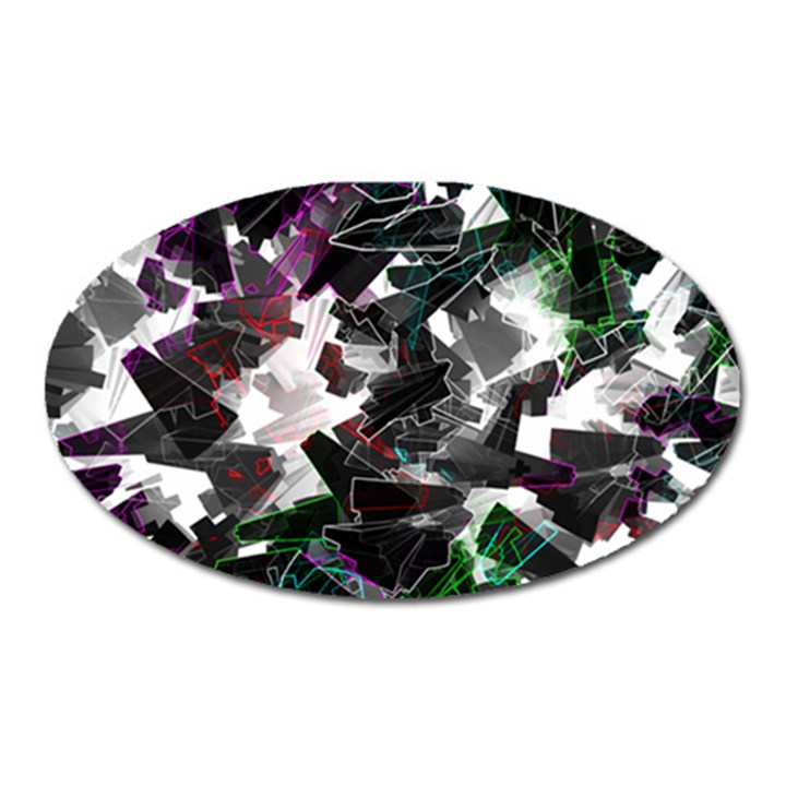 Abstract Science Fiction Oval Magnet