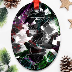 Abstract Science Fiction Oval Ornament (two Sides) by HermanTelo