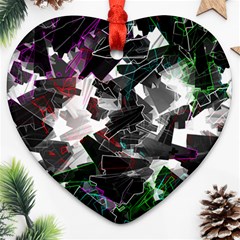 Abstract Science Fiction Heart Ornament (two Sides) by HermanTelo