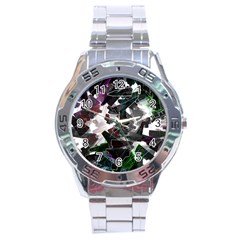 Abstract Science Fiction Stainless Steel Analogue Watch