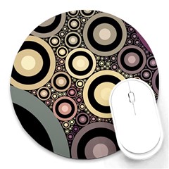 Art Retro Vintage Round Mousepads by HermanTelo