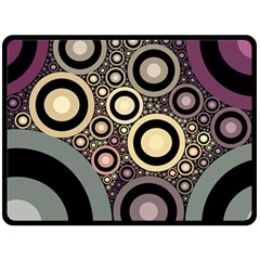 Art Retro Vintage Double Sided Fleece Blanket (large) 