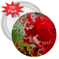 Abstract Stain Red Seamless 3  Buttons (100 Pack)  by HermanTelo