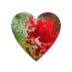 Abstract Stain Red Seamless Heart Magnet by HermanTelo