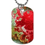 Abstract Stain Red Seamless Dog Tag (One Side) Front