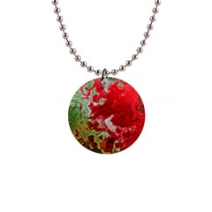 Abstract Stain Red Seamless 1  Button Necklace